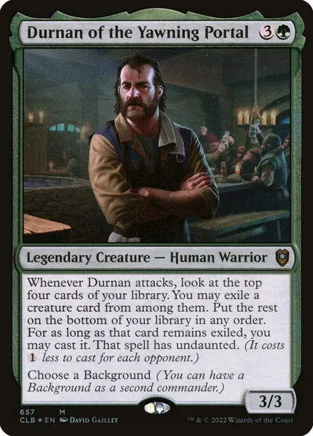 Durnan of the Yawning Portal, Magic card CLB 657 — Commander Legends: Battle for Baldur's Gate set