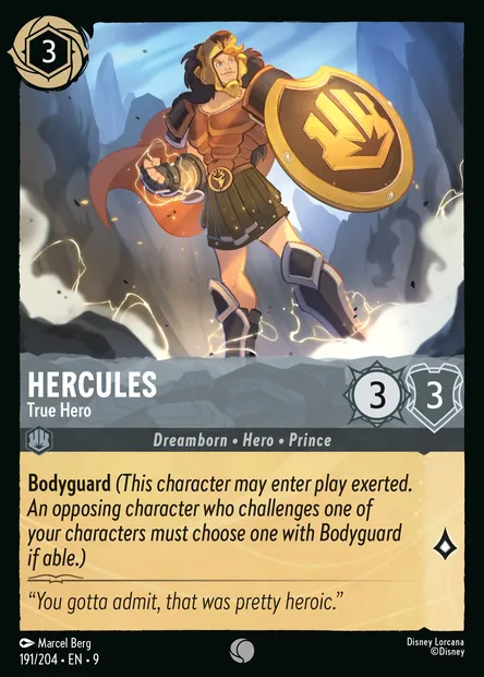Hercules - True Hero, Disney Lorcana card CH9-191 — Fabled set