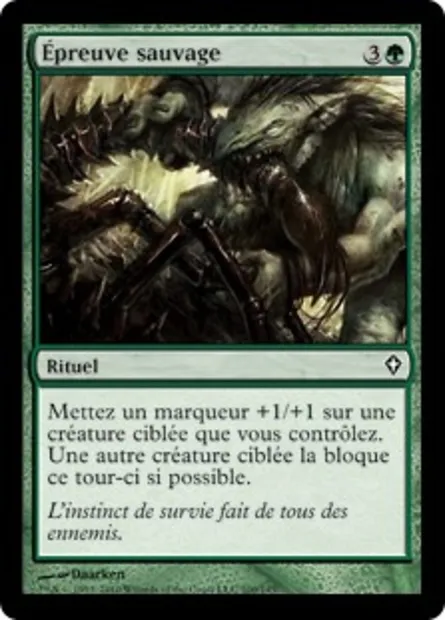 Épreuve sauvage, carte Magic WWK 100 — extension Worldwake