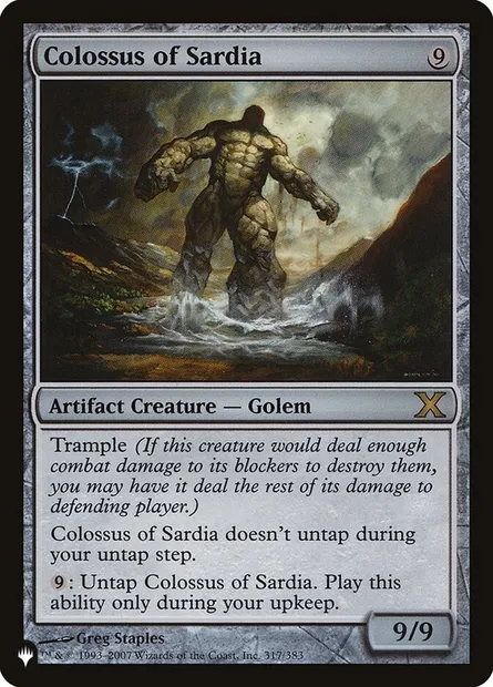 Colossus of Sardia, Magic card PLST 10E-317 — The List set