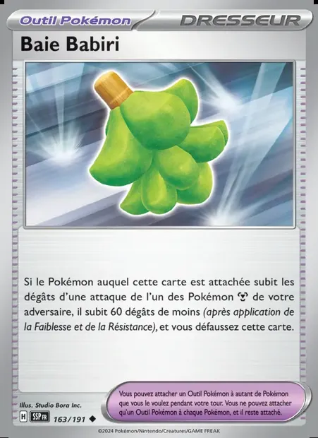 Baie Babiri, carte Pokémon SSP 163 — extension Étincelles Déferlantes