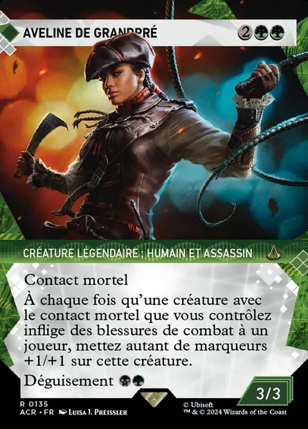 Aveline de Grandpré, carte Magic ACR 135 — extension Assassin's Creed