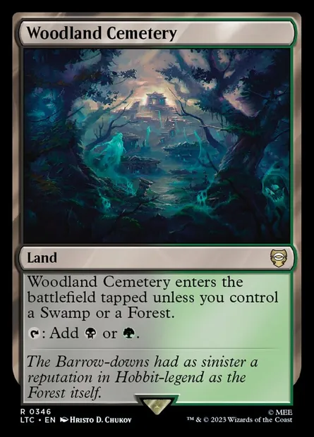 Woodland Cemetery, Magic card LTC 346 — Tales of Middle-earth Commander set