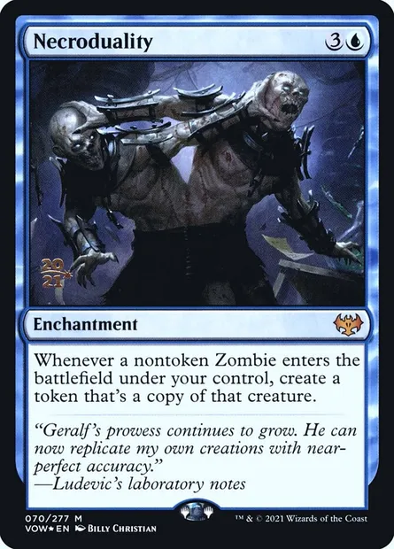 Nécrodualité, carte Magic PVOW 70s — extension Innistrad: Crimson Vow Promos