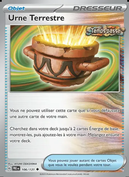 Urne Terrestre, carte Pokémon PRE 106 — extension Évolutions Prismatiques