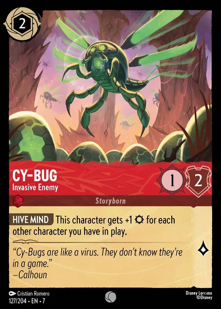 Cy-Bug - Invasive Enemy, Disney Lorcana card CH7-127 — Archazia's Island set