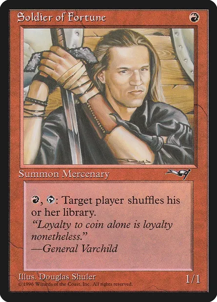 Soldier of Fortune, Magic card ALL 80 — Alliances set