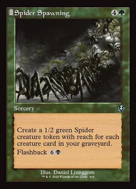 Spider Spawning, Magic card INR 419 — Innistrad Remastered set