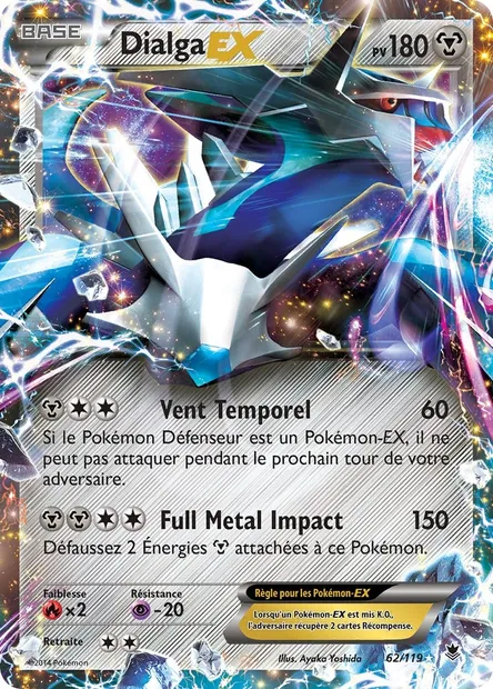Dialga EX, carte Pokémon PHF 62 — extension Vigueur Spectrale