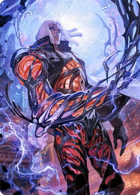Tezzeret, Betrayer of Flesh // Tezzeret, Betrayer of Flesh, Magic card ANEO 54 — Neon Dynasty Art Series set