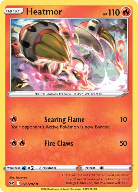 Heatmor, Pokémon card SSH 26 — Sword & Shield set