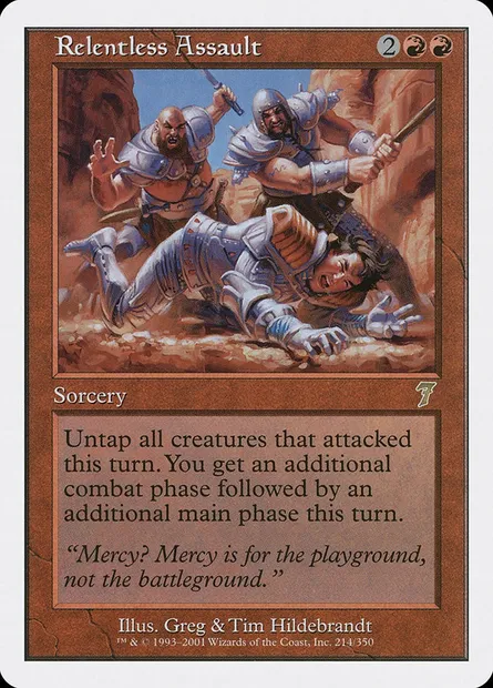 Relentless Assault, Magic card 7ED 214 — Seventh Edition set