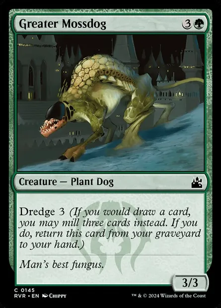 Greater Mossdog, Magic card RVR 145 — Ravnica Remastered set
