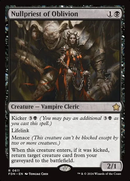 Nullpriest of Oblivion, Magic card FDN 611 — Foundations set