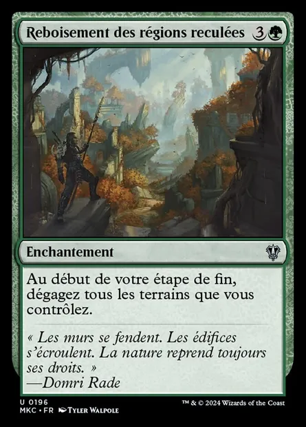 Reboisement des régions reculées, carte Magic MKC 196 — extension Murders at Karlov Manor Commander
