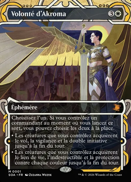 Volonté d'Akroma, carte Magic SOA 1 — extension Secrets of Strixhaven Mystical Archive