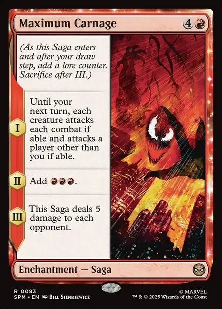 Maximum Carnage, Magic card SPM 83 — Marvel's Spider-Man set
