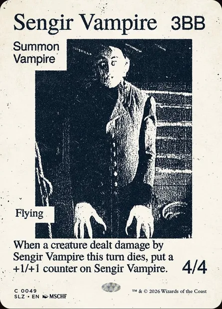 Sengir Vampire, Magic card SLZ 49 — The Zeta Set set