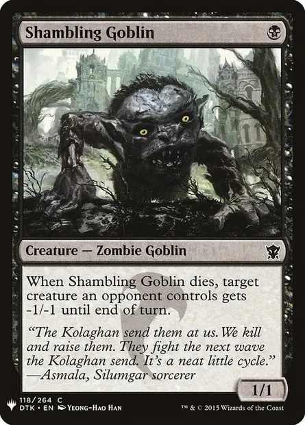 Shambling Goblin, Magic card PLST DTK-118 — The List set
