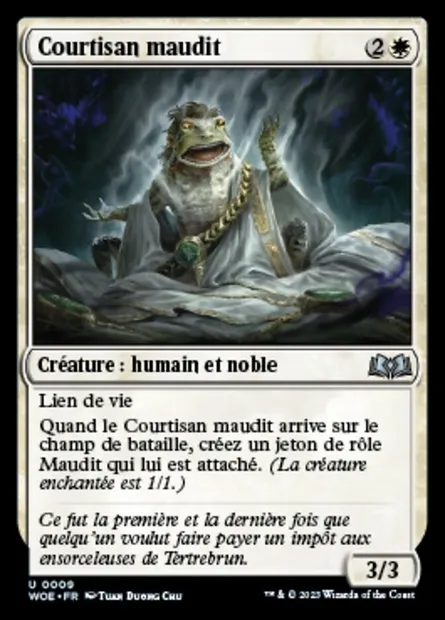 Courtisan maudit, carte Magic WOE 9 — extension Wilds of Eldraine
