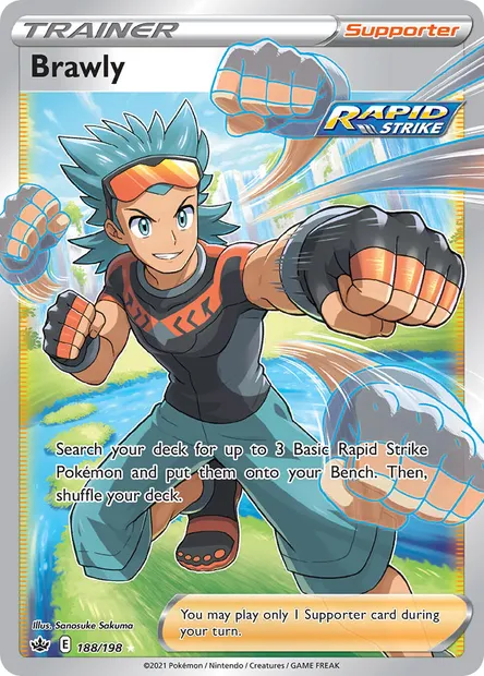 Brawly, Pokémon card CRE 188 — Chilling Reign set