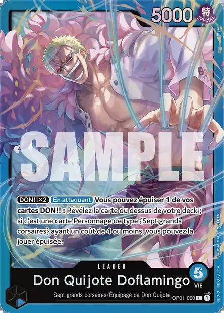 Don Quijote Doflamingo, carte One Piece OP01-060 — extension ROMANCE DAWN