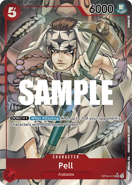 Pell, carte One Piece OP04-013 — extension KINGDOMS OF INTRIGUE