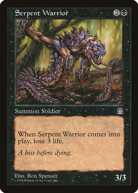 Serpent Warrior, Magic card STH 69 — Stronghold set