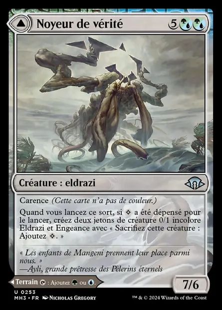 Noyeur de vérité // Jungle noyée, carte Magic MH3 253 — extension Modern Horizons 3