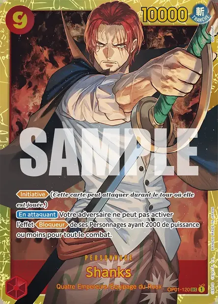 Shanks, carte One Piece OP01-120 — extension ROMANCE DAWN
