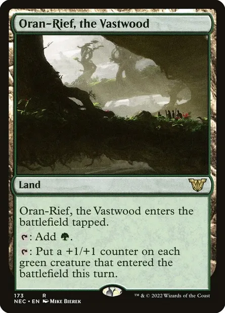 Oran-Rief, the Vastwood, Magic card NEC 173 — Neon Dynasty Commander set