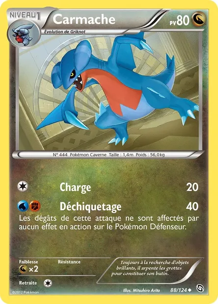 Carmache, carte Pokémon DRX 88 — extension Dragons Éxaltés