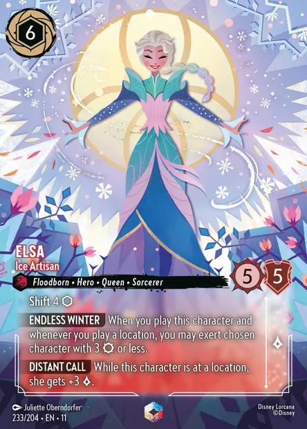 Elsa - Ice Artisan, Disney Lorcana card CH11-233 — Winterspell set