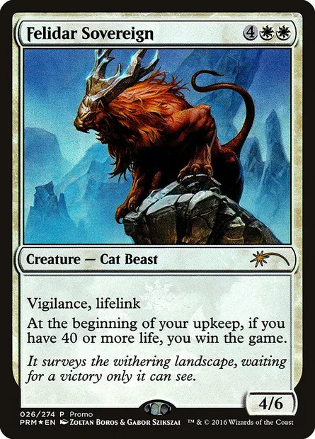 Felidar Sovereign, Magic card PBFZ 26★ — Battle for Zendikar Promos set
