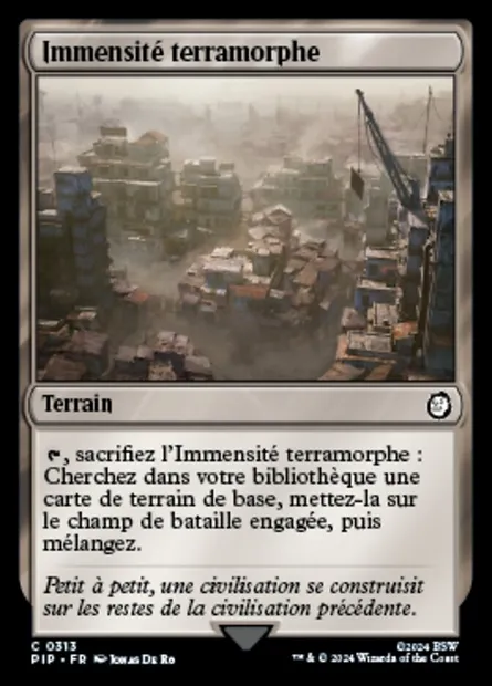Immensité terramorphe, carte Magic PIP 313 — extension Fallout