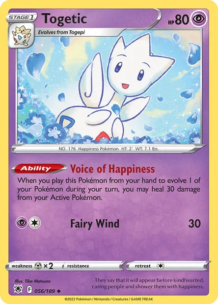 Togetic, Pokémon card ASR 056 — Astral Radiance set