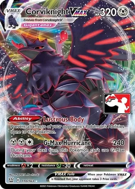Corviknight VMAX, Pokémon card PPS 110 — Play! Pokémon Prize Pack Series set