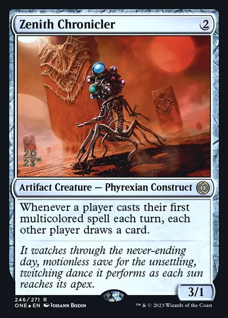 Zenith Chronicler, Magic card PONE 246s — Phyrexia: All Will Be One Promos set