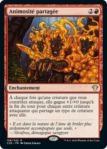 Animosité partagée, carte Magic C20 158 — extension Commander 2020