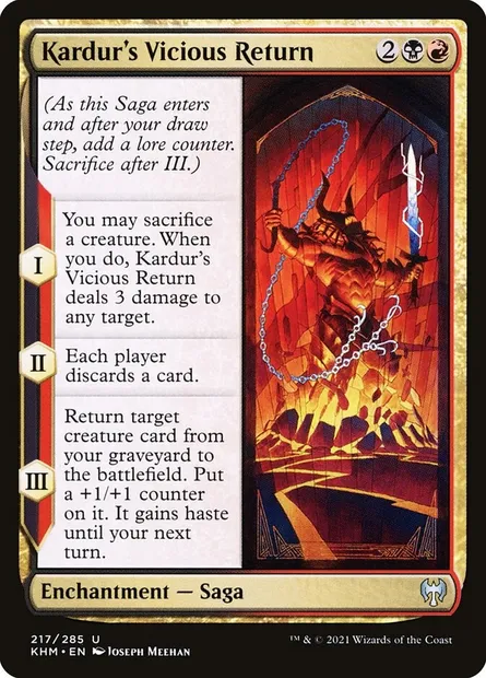 Kardur's Vicious Return, Magic card KHM 217 — Kaldheim set