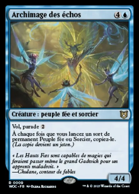 Archimage des échos, carte Magic WOC 9 — extension Wilds of Eldraine Commander