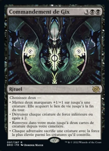 Commandement de Gix, carte Magic BRO 97 — extension La Guerre Fratricide