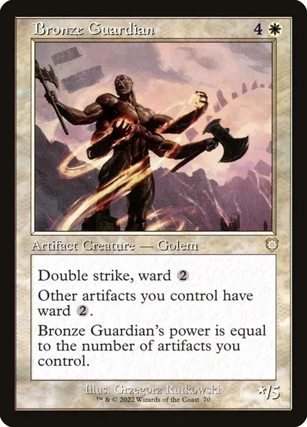 Bronze Guardian, Magic card BRC 70 — The Brothers' War Commander set