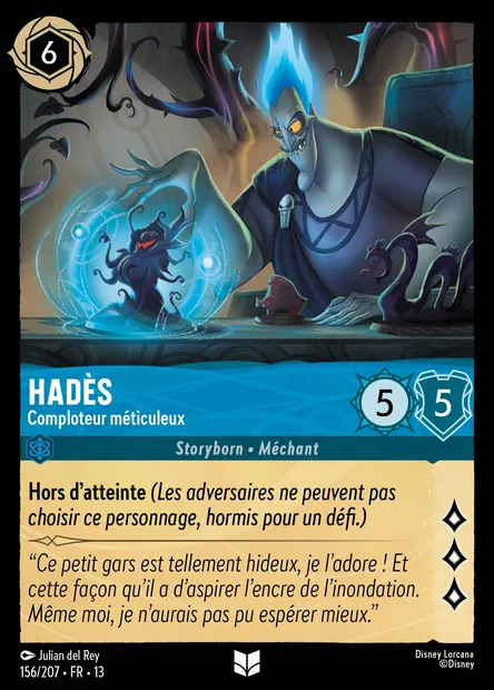 Hadès - Comploteur méticuleux, carte Disney Lorcana CH13-156 — extension Invasion Epineuse!