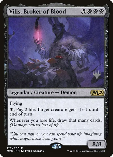 Vilis, courtier de sang, carte Magic PM20 122p — extension Core Set 2020 Promos