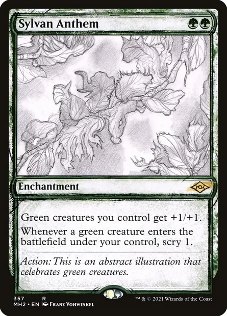 Sylvan Anthem, Magic card MH2 357 — Modern Horizons 2 set