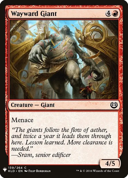 Wayward Giant, Magic card PLST KLD-139 — The List set