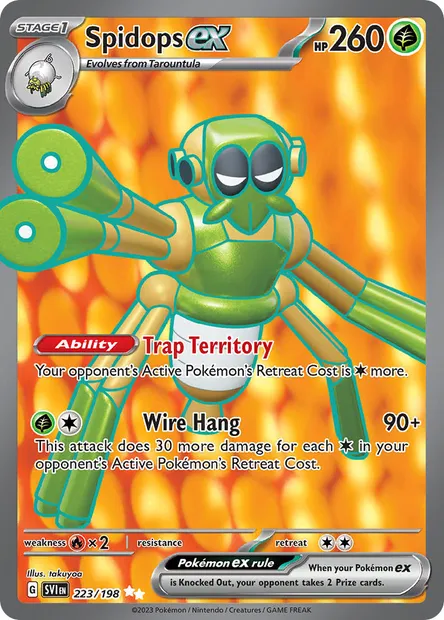 Spidops ex, Pokémon card SVI 223 — Scarlet & Violet set
