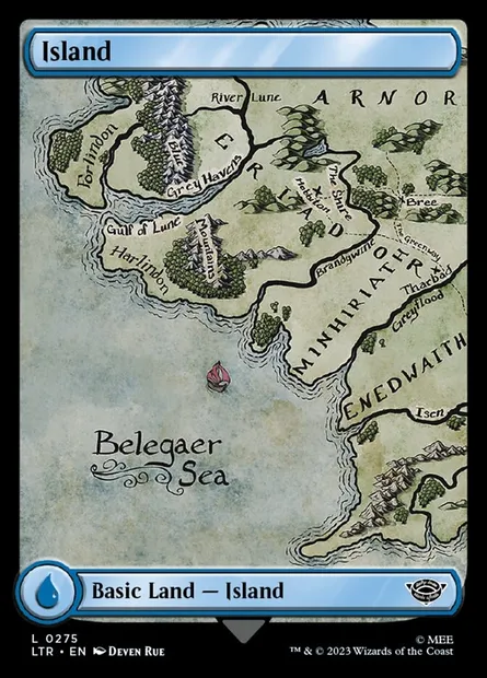Island, Magic card LTR 275 — The Lord of the Rings: Tales of Middle-earth set