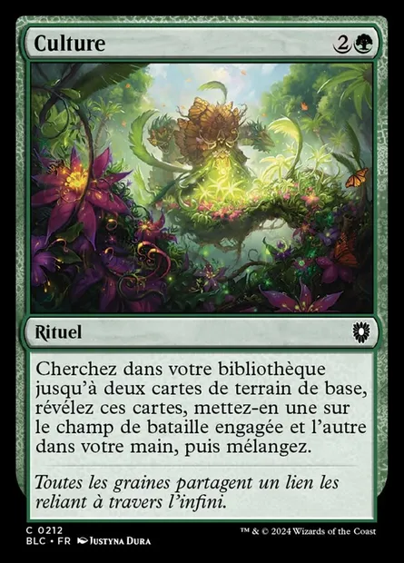 Culture, carte Magic BLC 212 — extension Bloomburrow Commander